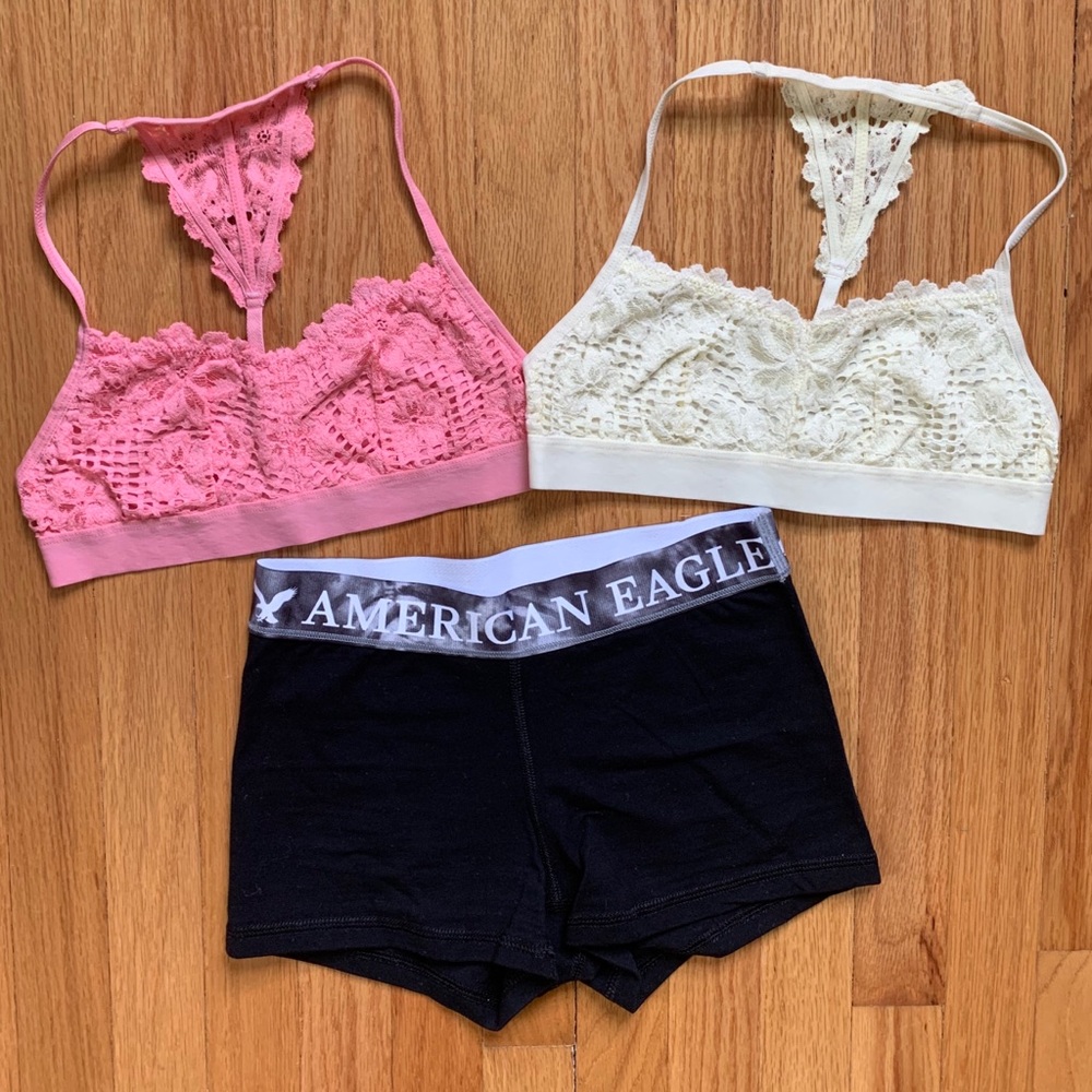 Aerie Bralettes American Eagle Shorts Bundle